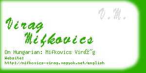 virag mifkovics business card